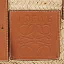 Loewe Neutral/Brown Raffia Basket Bag