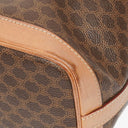 Celine Vintage Macadam Brown Drawstring Bucket Bag