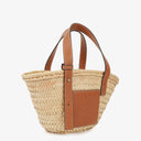 Loewe Neutral/Brown Raffia Basket Bag
