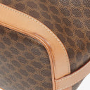 Celine Vintage Macadam Brown Drawstring Bucket Bag