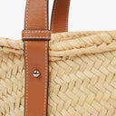 Loewe Neutral/Brown Raffia Basket Bag