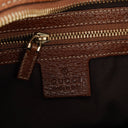 Gucci Bamboo Top Handle Beige GG Canvas Bag