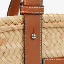 Loewe Neutral/Brown Raffia Basket Bag
