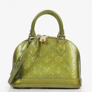 Louis Vuitton Alma BB Givre Monogram Vernis Leather Bag