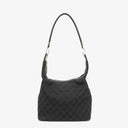 Gucci Black GG Canvas Shoulder Hobo Bag