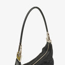 Gucci Black GG Canvas Shoulder Hobo Bag
