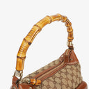 Gucci Bamboo Top Handle Beige GG Canvas Bag