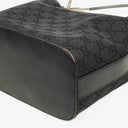 Gucci Black GG Canvas Shoulder Hobo Bag