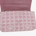 Chanel Pink Travel Line Chocolate Bar Single Flap Bag