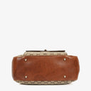 Gucci Bamboo Top Handle Beige GG Canvas Bag