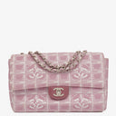 Chanel Pink Travel Line Chocolate Bar Single Flap Bag