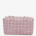 Chanel Pink Travel Line Chocolate Bar Single Flap Bag