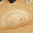Loewe Neutral/White Raffia Basket Bag