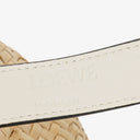 Loewe Neutral/White Raffia Basket Bag