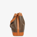 Celine Vintage Macadam Brown Drawstring Bucket Bag