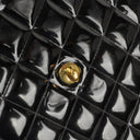 Chanel CC Maxi Logo Black Patent Leather Briefcase