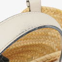 Loewe Neutral/White Raffia Basket Bag