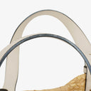 Loewe Neutral/White Raffia Basket Bag