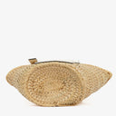 Loewe Neutral/White Raffia Basket Bag