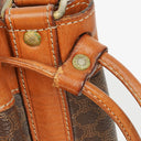 Celine Vintage Macadam Brown Drawstring Bucket Bag