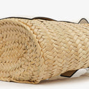Loewe Neutral/White Raffia Basket Bag