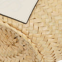 Loewe Neutral/White Raffia Basket Bag