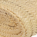 Loewe Neutral/White Raffia Basket Bag