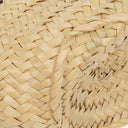 Loewe Neutral/White Raffia Basket Bag