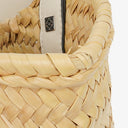Loewe Neutral/White Raffia Basket Bag