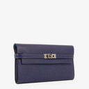 Hermès Kelly Longue Wallet In Bleu Saphir Epsom Leather
