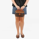 Celine Brown Macadam Vanity Handbag
