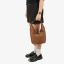 Gucci Brown Monogram Canvas and Leather Hobo Shoulder Bag