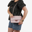 Chanel Pink Travel Line Chocolate Bar Single Flap Bag