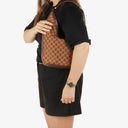 Gucci Brown Monogram Canvas and Leather Hobo Shoulder Bag