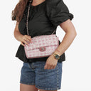 Chanel Pink Travel Line Chocolate Bar Single Flap Bag