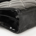 Chanel CC Maxi Logo Black Patent Leather Briefcase