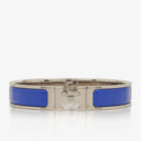 Hermes Blue Enamel Clic Clac H Bracelet