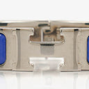 Hermes Blue Enamel Clic Clac H Bracelet