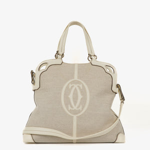 Cartier Marcello de Cartier White Handle Bag