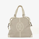 Cartier Marcello de Cartier White Handle Bag