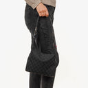 Gucci Black GG Canvas Shoulder Hobo Bag