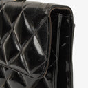 Chanel CC Maxi Logo Black Patent Leather Briefcase