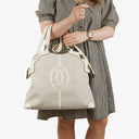Cartier Marcello de Cartier White Handle Bag
