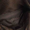 Gucci Bamboo Top Handle Beige Canvas Brown Lerahter Hobo Bag
