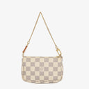 Louis Vuitton Mini Pochette Accessoires Damier Azur Clutch Handbag