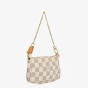 Louis Vuitton Mini Pochette Accessoires Damier Azur Clutch Handbag