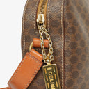 Celine Vintage Macadam Triomphe Brown Crossbody Bag