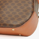Celine Vintage Macadam Triomphe Brown Crossbody Bag