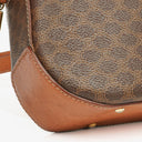 Celine Vintage Macadam Triomphe Brown Crossbody Bag