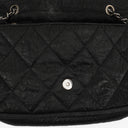 Chanel Black Coated Canvas Le Marais Flap Bag